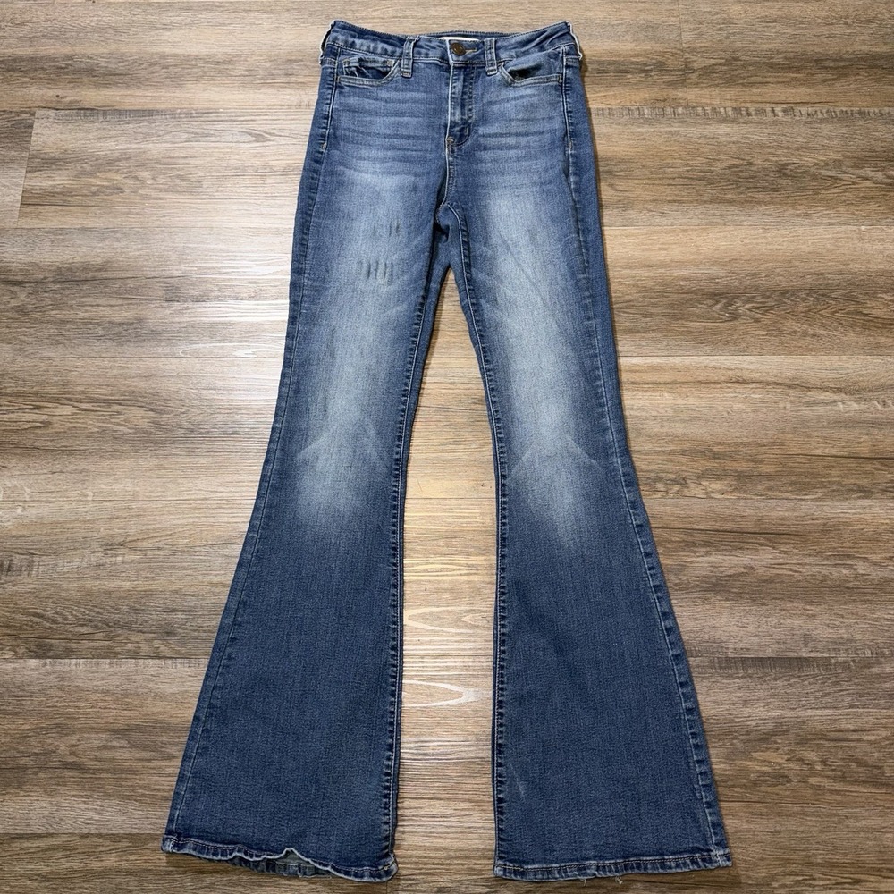 SO Goods For Life High-Rise Vintage Wash Flare Jeans Womens 3/26W Distressed